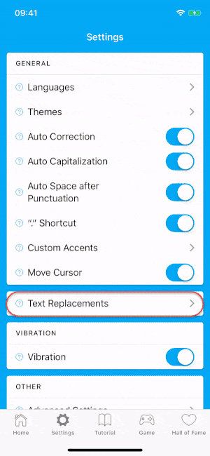 Tip to type faster on smartphone: use text replacements